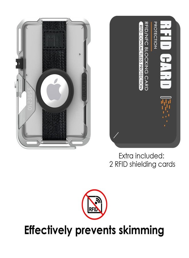 Aulumu G03 Transparently Magnetic Wallet Card Holder | Magnetic Wallet Compatible with MagSafe | Multi Function - Mobile Phone Stand/Grip | Bottle Opener | RFID Shielding Card - Translucent White - Image 5